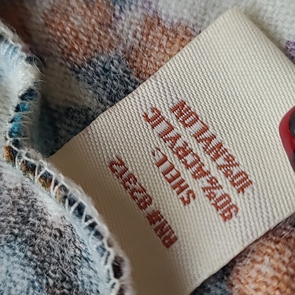 Aryeh Cream Brown Floral Cowl Tunic Sweater Dress size XL - Picture 6 of 6